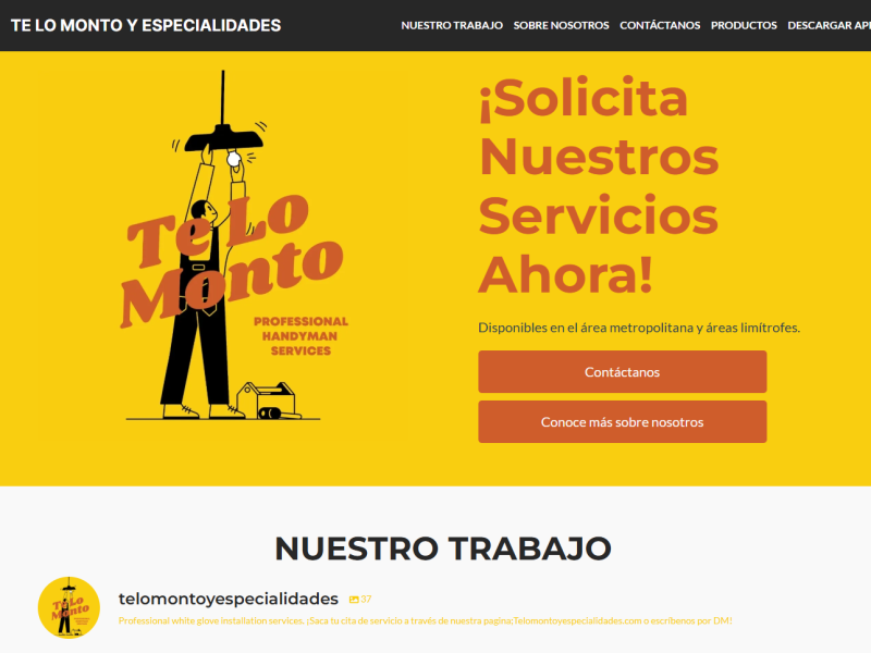 Te Lo Monto Website